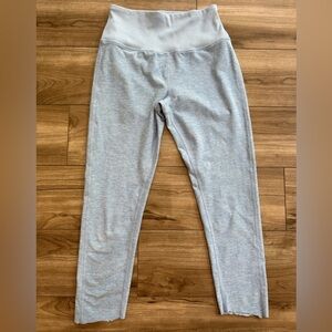 Alo High-Waist Alosoft Lounge Legging Heathered Lt Blue *Cut Off* Size Small